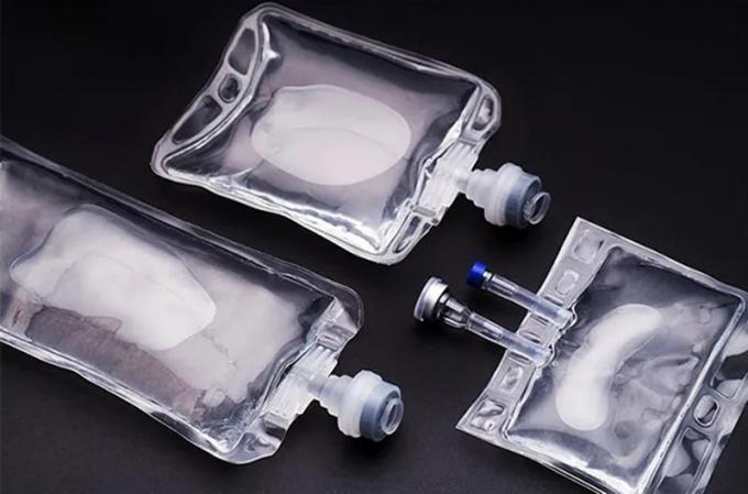 100ml 250ml Sodium Chloride Glucose Non PVC IV Bagstransparent Medical Empty Infusion Bag with Euro Cap Pull off Cap