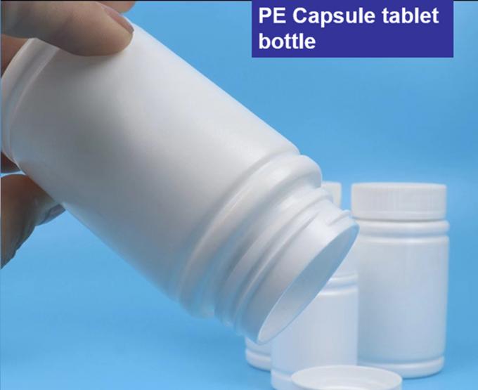 High Quality PE Medicine Pill Bottles White Capsule Round Shaped Bottle Tablet Supplement Medicine Bottle with Screw Cap Tamper Cap