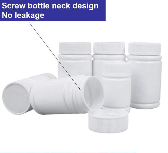 High Quality PE Medicine Pill Bottles White Capsule Round Shaped Bottle Tablet Supplement Medicine Bottle with Screw Cap Tamper Cap