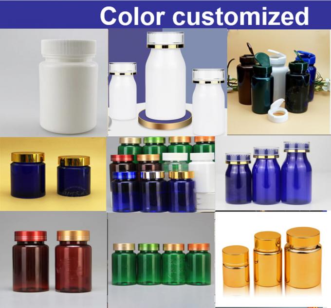High Quality PE Medicine Pill Bottles White Capsule Round Shaped Bottle Tablet Supplement Medicine Bottle with Screw Cap Tamper Cap