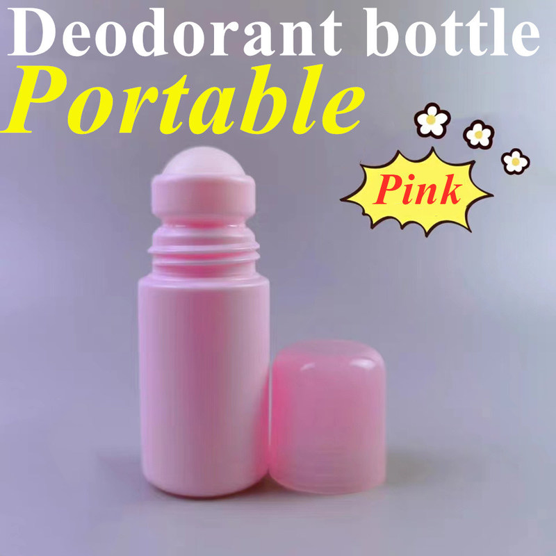50 ml 60 ml di olio essenziale odore corporeo Cura della pelle sotto le ascelle Plastica HDPE Deodorante Antitranspirante Plastica Roll on Bottle