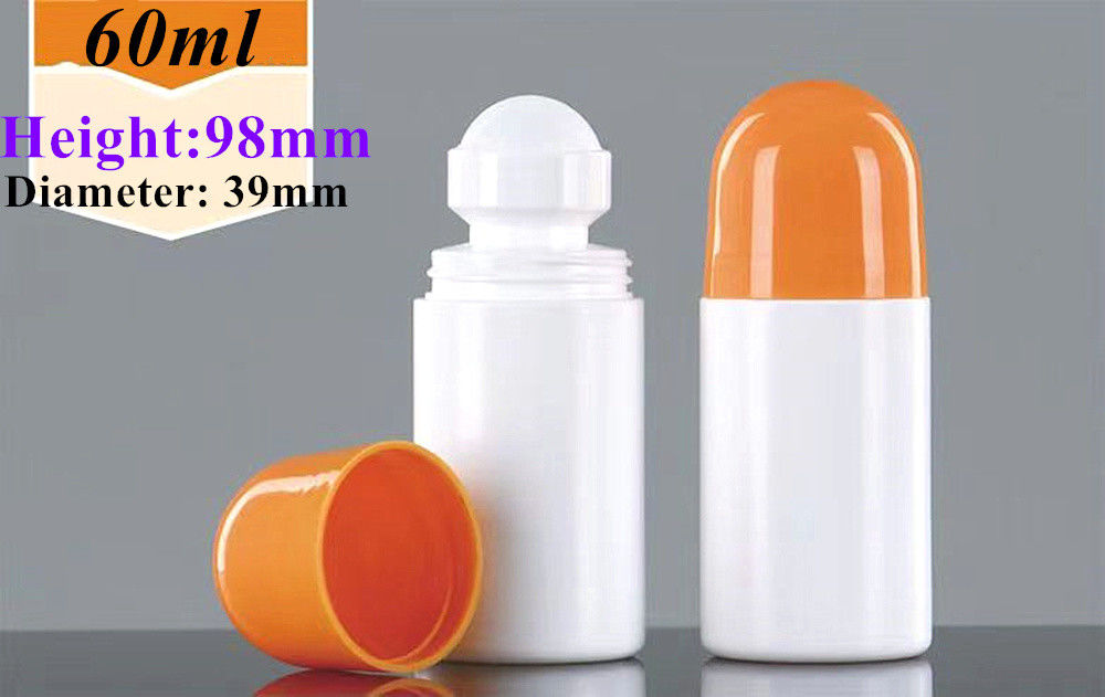30 ml 50 ml HDPE Plastico Deodorante vuoto olio essenziale Rollo su plastica Bottiglia Odore del corpo Perfume di plastica Roller su bottiglia