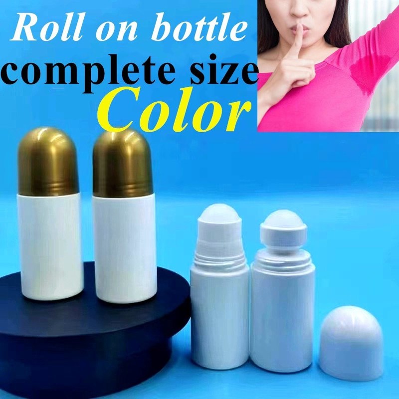 30 ml 50 ml 60 ml HDPE Plastica Bianco Deodorante olio essenziale di plastica Rollo su bottiglia con palla a rulli