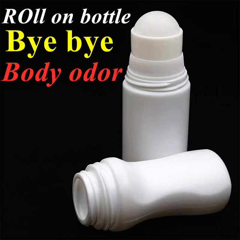 30 ml 50 ml 60 ml HDPE Plastica Bianco Deodorante olio essenziale di plastica Rollo su bottiglia con palla a rulli