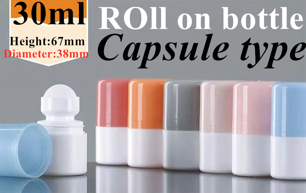 Rollo di plastica a prova di perdite su bottiglia Tappo arancione Rollo su contenitori di deodorante