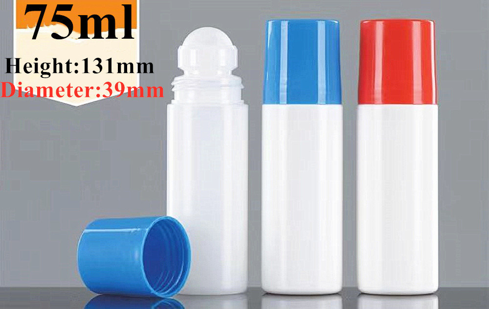 Rollo di plastica a prova di perdite su bottiglia Tappo arancione Rollo su contenitori di deodorante