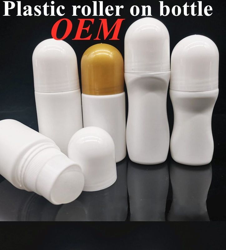 30 ml 50 ml 60 ml Bottiglia di plastica bianca a rulli HDPE Bottiglia di deodorante a rotolo vuota ricaricabile Portable Travel roll on bottle