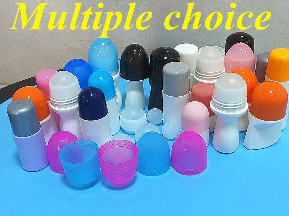 30 ml 50 ml 60 ml Bottiglia di plastica bianca a rulli HDPE Bottiglia di deodorante a rotolo vuota ricaricabile Portable Travel roll on bottle