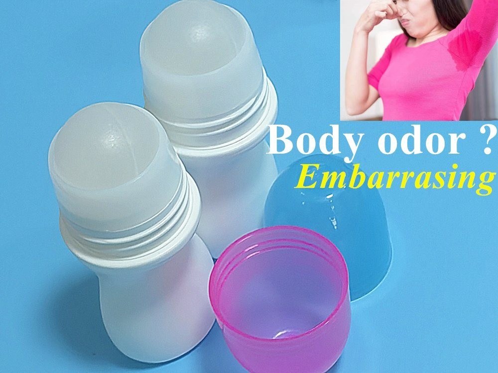 HDPE 30ml 50ml 60ml 100ml Rollo di plastica su bianco Bottiglia cilindrica rotonda di rulli Contenitore di deodorante con rollo su palla