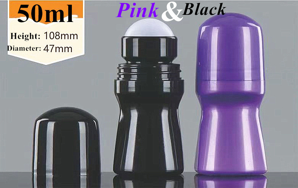 30 ml 50 ml 60 ml 75 ml Bianco vuoto HDPE Odore del corpo rotondo Rollo sul deodorante Contenitore di plastica Bottiglia di deodorante