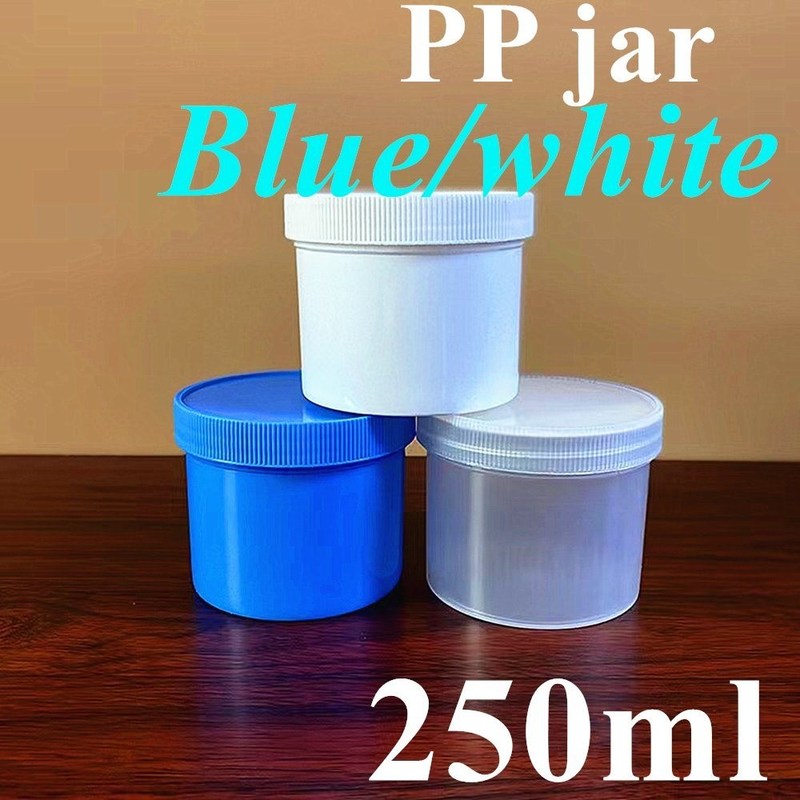 12oz 16oz 6oz 8oz 150ml 250g 500g Bianco Chiaro Nero Rosso Blu Rotondo Bocca Larga PP Plastica Bottiglia Cosmetica