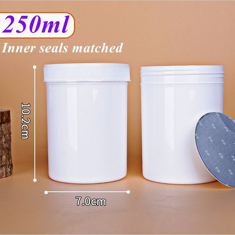 150 ml 250 ml 500 ml 1000 ml Bocca Larga Crema Corpo Faccia Bastone PP Bianco Unguento Contenitori Bocca Larga Cosmetici Bastone di plastica