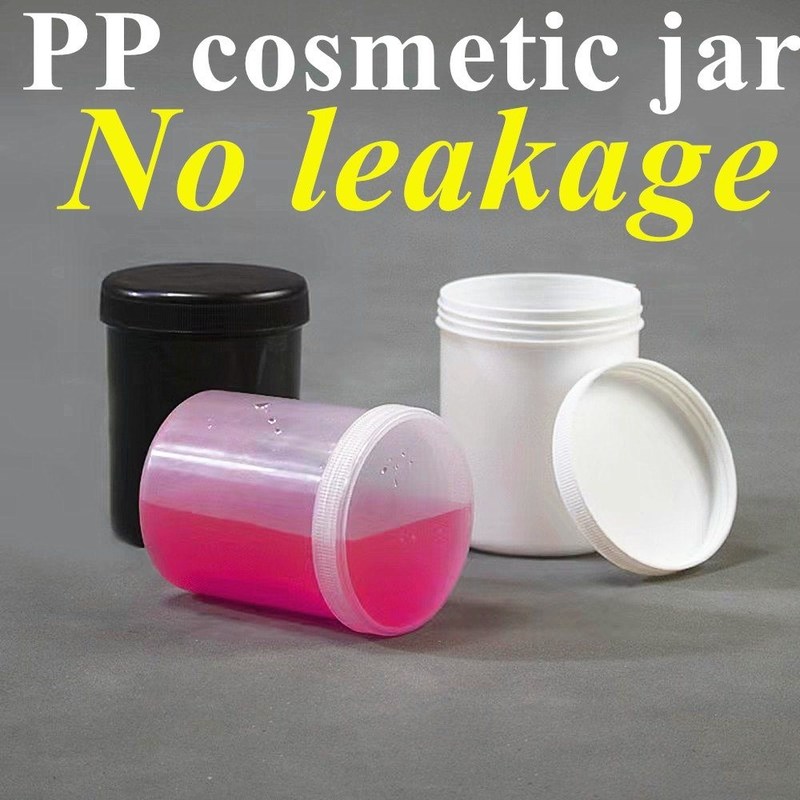 150 ml 250 ml 500 ml 1000 ml PP Plastica Bianca Vuota di lusso Rotonda Crema unguento Bottone PP Bottone Cosmetico Imballaggio con Capo