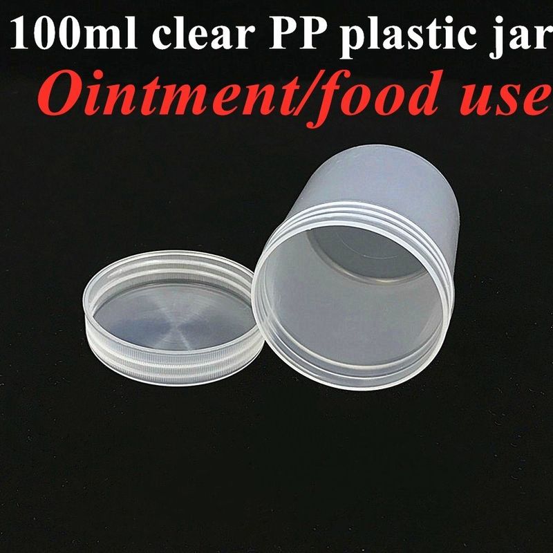 250ml 8oz 500ml 950ml 1000ml PP Plastic Cosmetics Chiaro Traslucido White Pot unguento di plastica Crema Bottone con tappo a vite