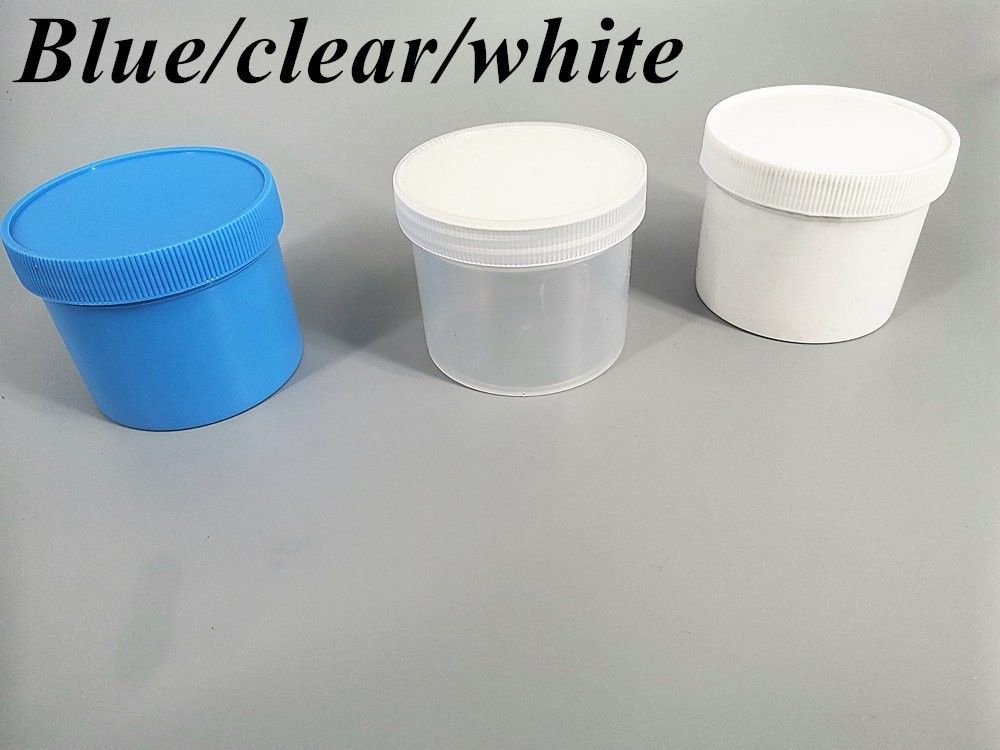 250ml 8oz 500ml 950ml 1000ml PP Plastic Cosmetics Chiaro Traslucido White Pot unguento di plastica Crema Bottone con tappo a vite