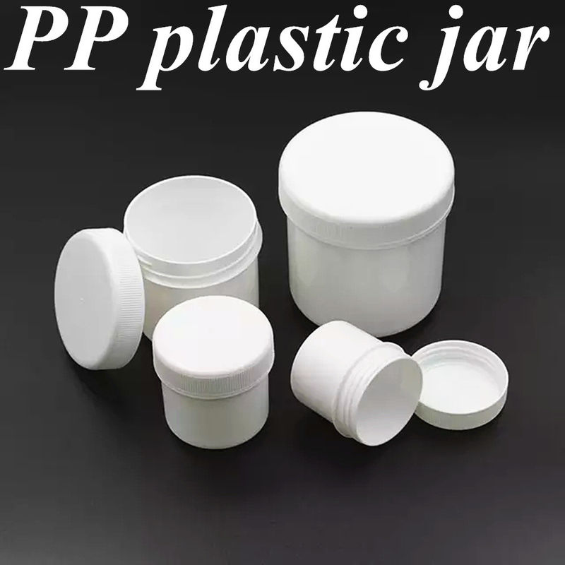 250ml 8oz 500ml 950ml 1000ml PP Plastic Cosmetics Chiaro Traslucido White Pot unguento di plastica Crema Bottone con tappo a vite