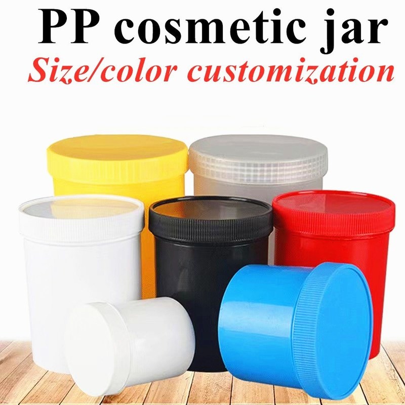 Vaso di crema di plastica di PP vuoto contenitore di crema per il viso 250g 500g Vaso contenitore di cosmetici per labbra Contenitore per la pulizia dei capelli Vaso di cosmetici PP
