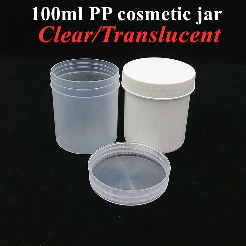 Chiaro Traslucido Bocca larga 250ml 500ml PP Bottiglia cosmetica di plastica imballaggio cosmetico capelli cera corpo scrub bottiglia cosmetica