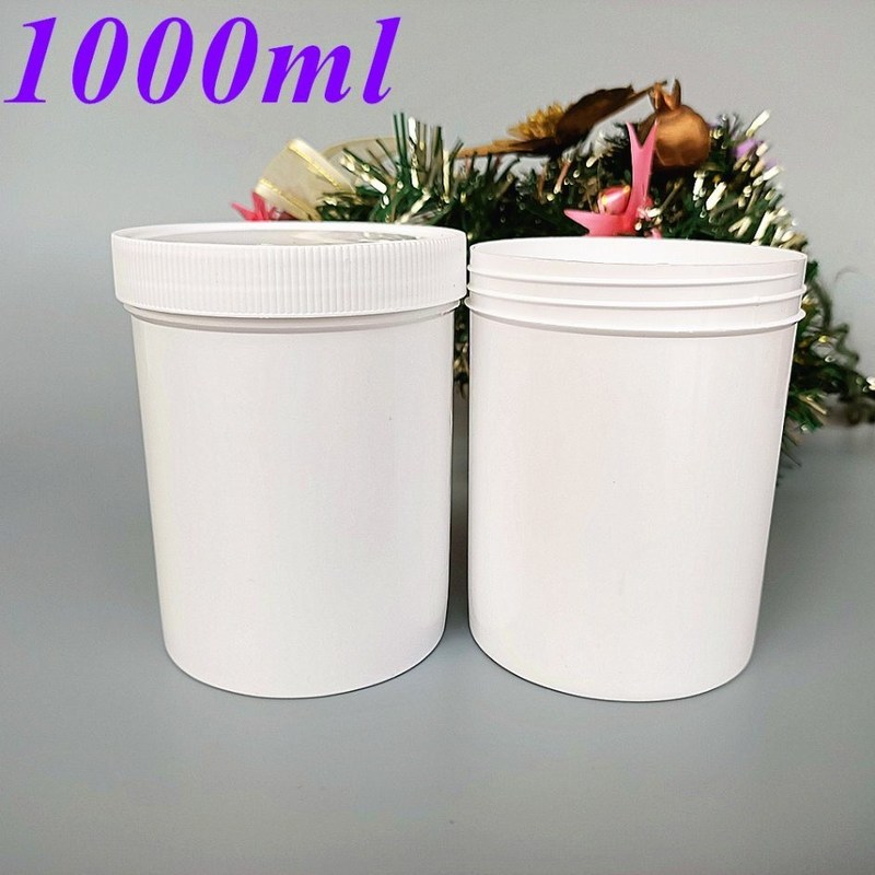 Bocca larga 150ml 250ml 500ml 1000ml Bottone di plastica in PP Imballaggio Cosmetico Coi capelli Cera Corpo Bottone cosmetico Bottone di scrub Contenitore