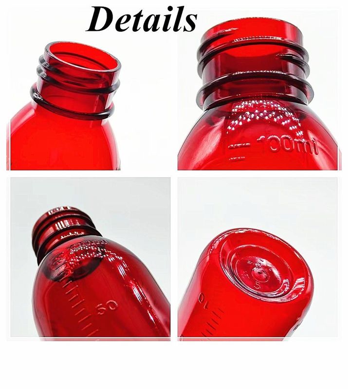 100 ml di sciroppo di plastica da 120 ml di ambra Bottiglie Farmaceutiche per animali da compagnia Rotonda Medicina Sciroppo per tosse Bottiglia con tappi CRC