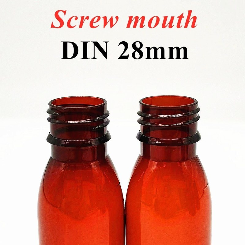 100 ml 120 ml 150 ml Bottiglia di medicinali di plastica marrone per animali da compagnia Vuoto Rotondo Orale Liquido per animali da compagnia Bottiglia di sciroppo di plastica per tosse