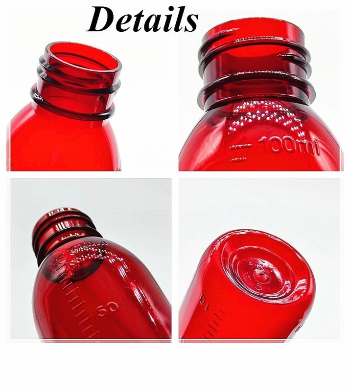 3 oz 4 oz di sciroppo di ambra bottiglia di vetro con 28 mm di collo di plastica farmacia sciroppo per la tosse bottiglia per liquidi orali