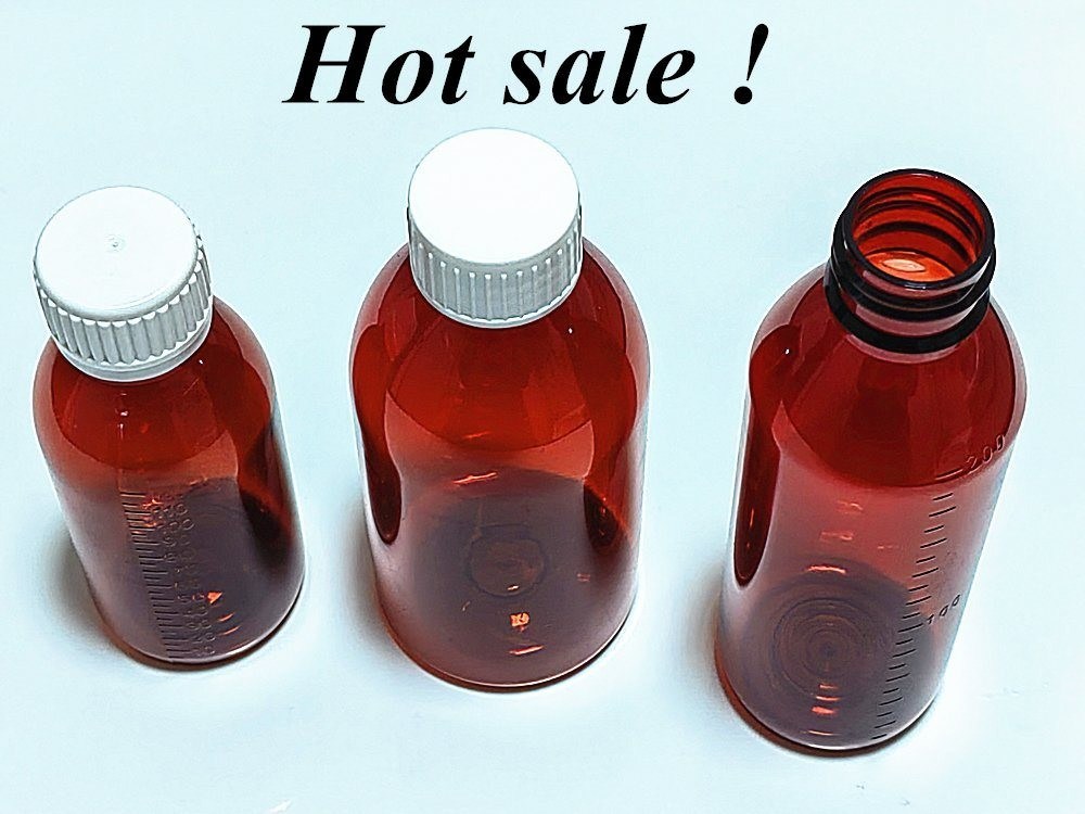 3 oz 4 oz di sciroppo di ambra bottiglia di vetro con 28 mm di collo di plastica farmacia sciroppo per la tosse bottiglia per liquidi orali