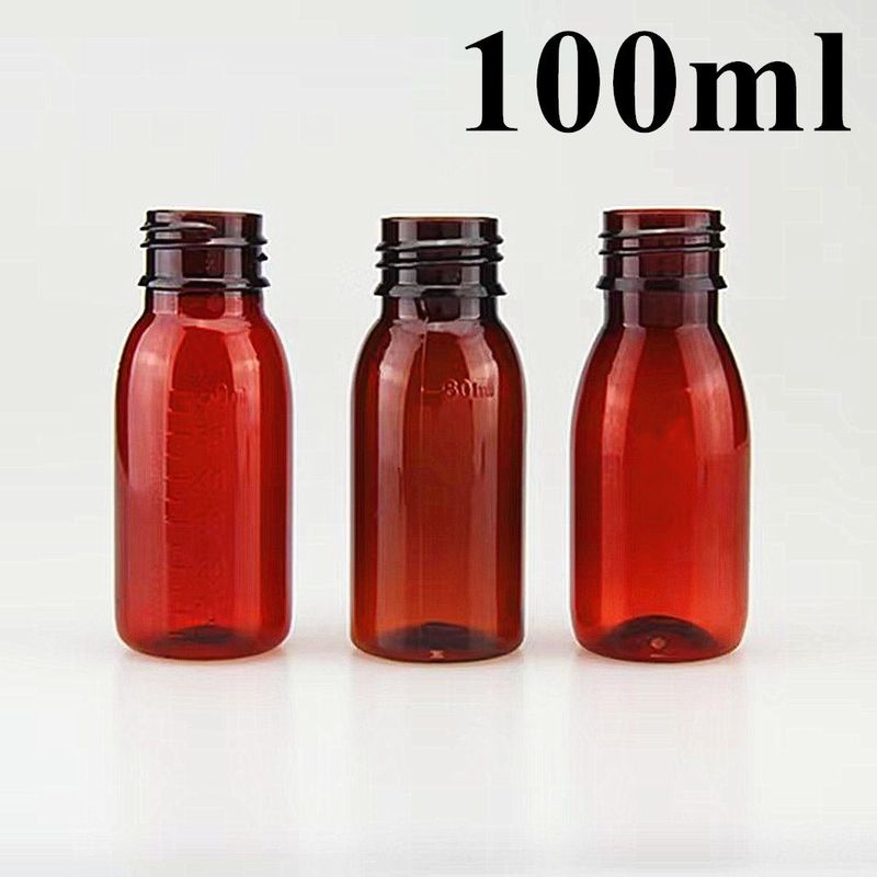 3oz 4oz 5oz Pet vuoto Flascia di sciroppo per la tosse per via orale Liquido in polvere di sospensione Flascia di plastica con tappo anti-sbagliamento