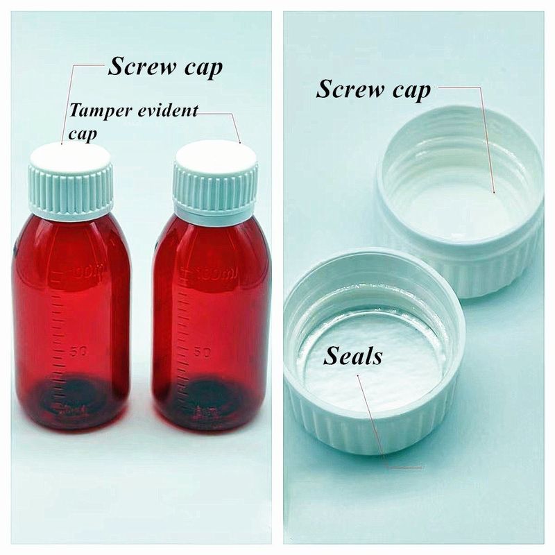 3oz 4oz 5oz Pet vuoto Flascia di sciroppo per la tosse per via orale Liquido in polvere di sospensione Flascia di plastica con tappo anti-sbagliamento