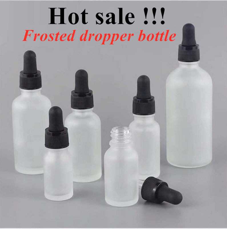 Luxury 15ml 20ml 30ml 50ml Olio essenziale vuoto Bianco opaco Ghiacciato ambra olio essenziale vetro Bottiglia gocciolante