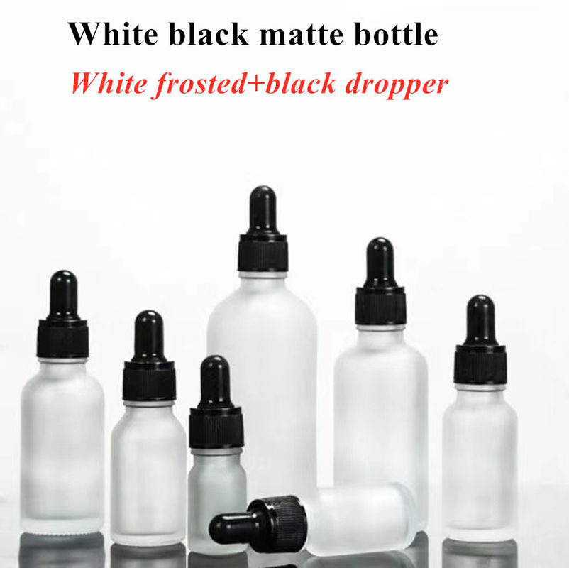 1 oz 2 oz 5 ml 10 ml 15 ml 20 ml 30 ml 50 ml vuoto Siero per la cura della pelle con olio essenziale uso a mano Bottiglia di gocciolante in vetro freddo bianco