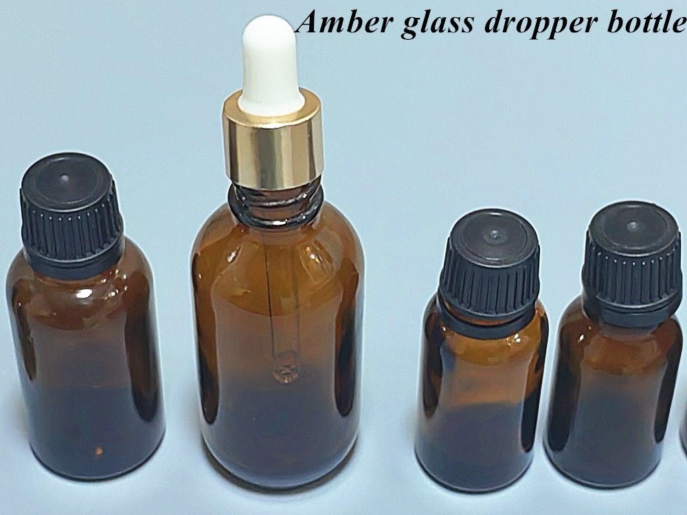 Vendita calda vuota Luxury Amber Brown 10ml 15ml 20ml 30ml 50ml 60ml Bottiglia in vetro di olio essenziale per siero