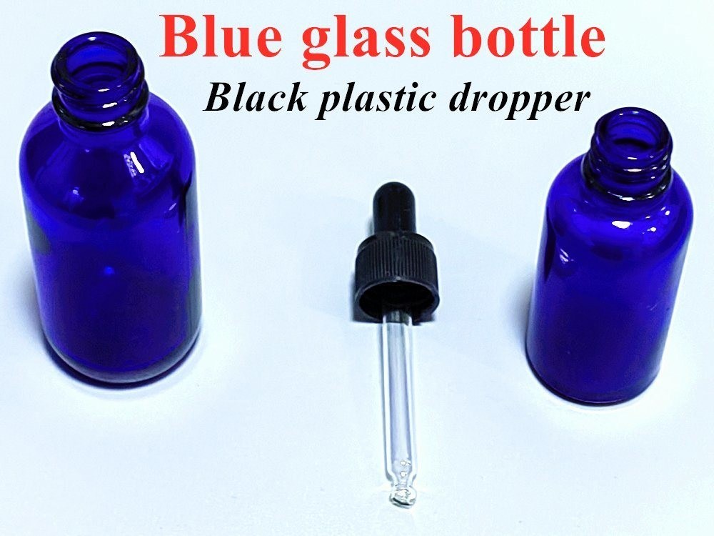 10 ml 20 ml 30 ml 50 ml Empio Boston Rotondo Cosmetico Imballaggio Vuoto Blu olio essenziale Vetro Bottiglia gocciolante con tappo gocciolante