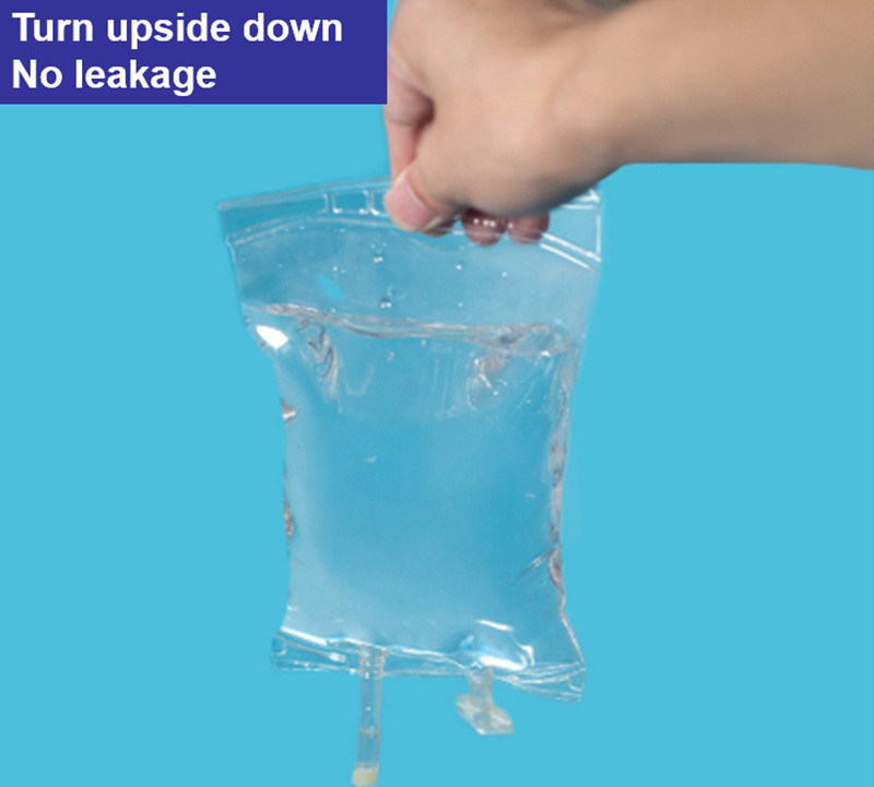 Sacchetto per infusione monouso in PVC da 100 ml a 250 ml Sacchetto IV trasparente per medicinali Sacchetto per infusione vuoto in PVC per soluzioni saline normali di glucosio