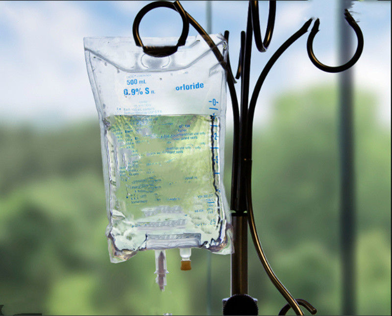 100 ml 250 ml 500 ml Single Port Double Port Medical PVC Bag IV vuoto per infusione con tappo
