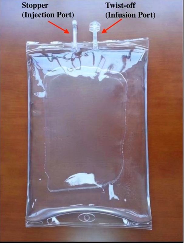 2000 ml 3000 ml 5000 ml Butterfly Dual Port Twist Off Transfusion Sacchetto di infusione monouso in PVC per veterinari