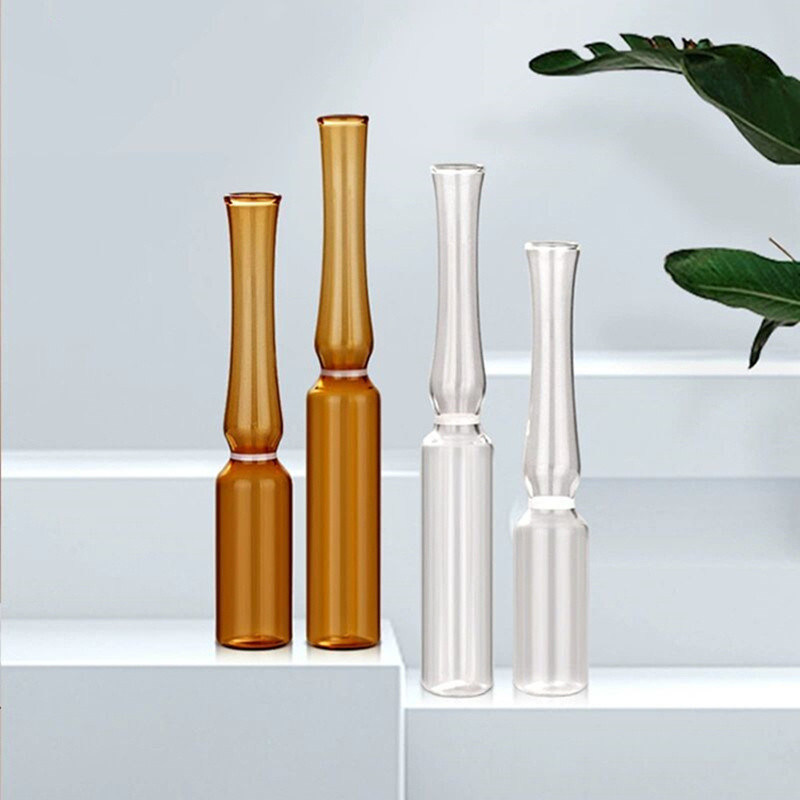 Ampolette di vetro per antibiotici di 10 ml Amber USP standard Bottiglie di ampolette di vetro per iniezioni trasparenti