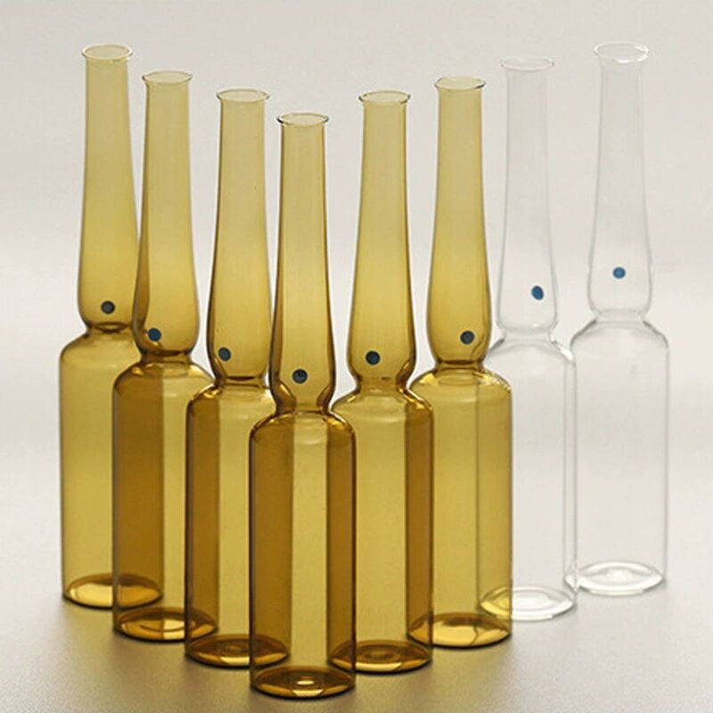 Ampolette di vetro per antibiotici di 10 ml Amber USP standard Bottiglie di ampolette di vetro per iniezioni trasparenti