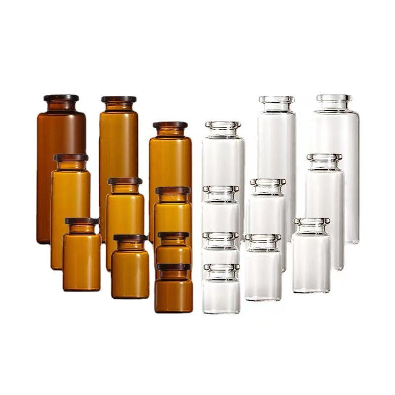5 ml 10 ml 20 ml Amber Clear Crimp neck Vial in vetro tubolare Bottiglia iniettabile per vaccinazione Antibiotici