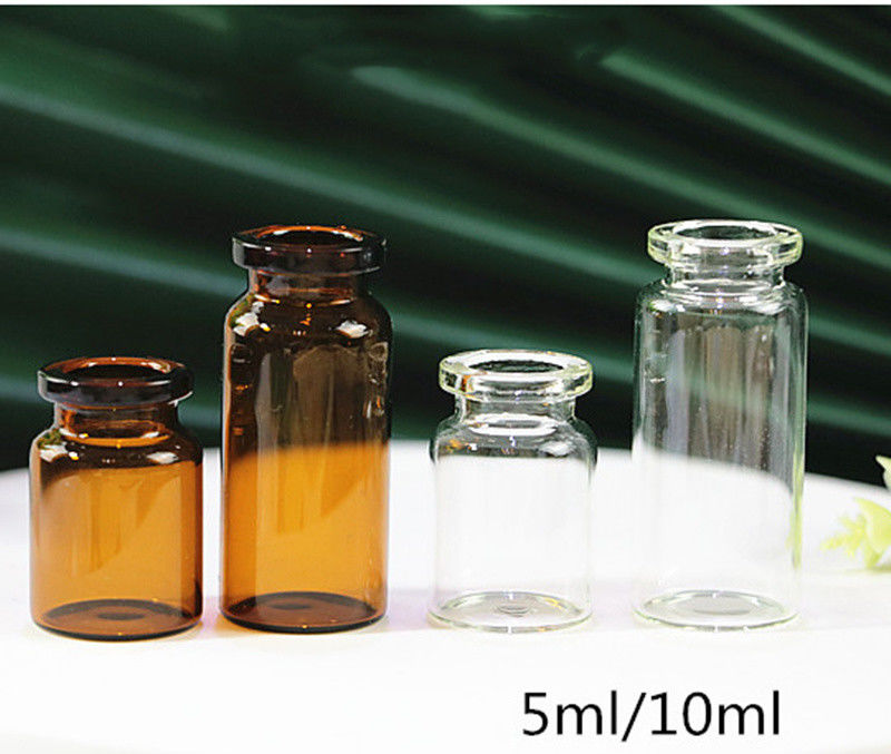 Flaconcino di vetro stampato di tipo I Flaconcino di vetro medico da 10 ml con tappo di gomma