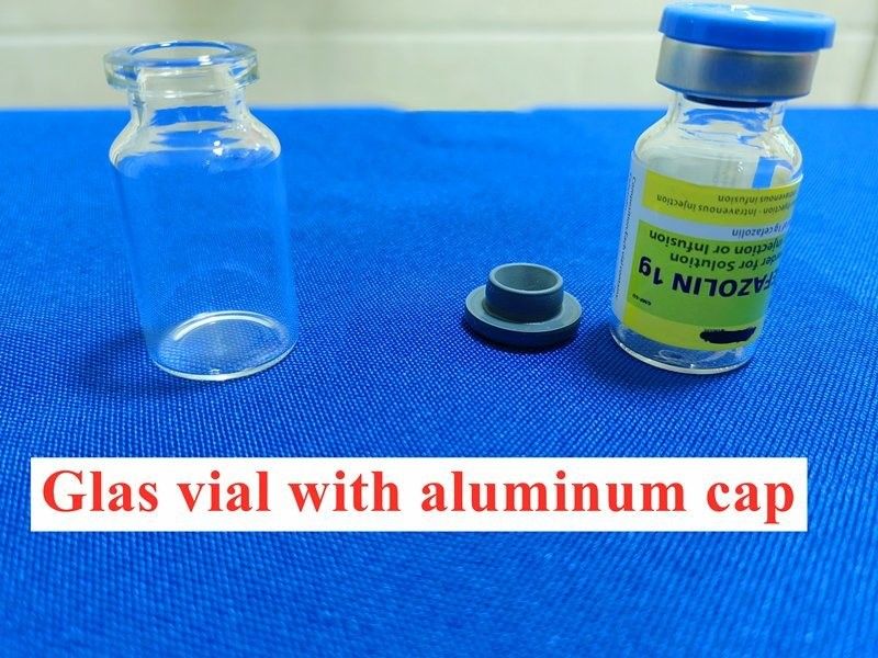 Vial di vetro trasparente a borosilicato da 18 mm con tappi USP Tipo Vial di vetro vuoto