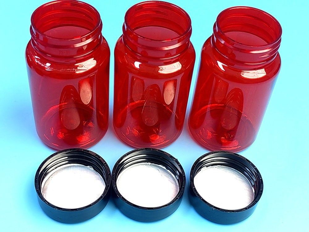 100 ml Pet Red Farmaceutico Prescrizione Pillola Contenitore Bottiglia Supplemento Nutrizionale Capsula Bottiglia medicinale proteica