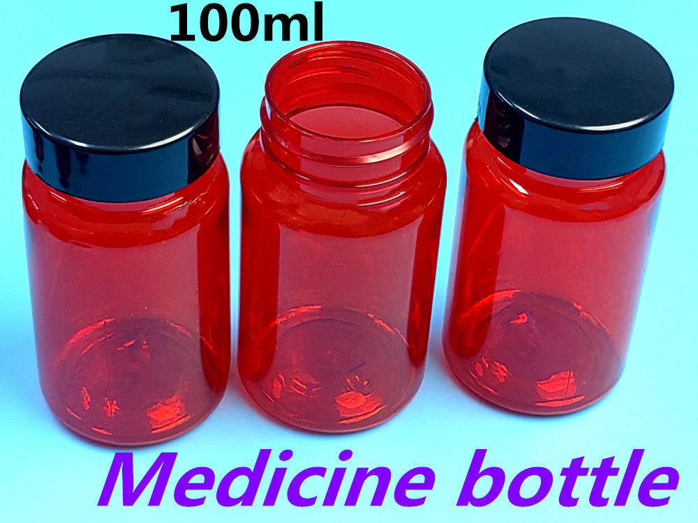 100 ml Pet Red Farmaceutico Prescrizione Pillola Contenitore Bottiglia Supplemento Nutrizionale Capsula Bottiglia medicinale proteica