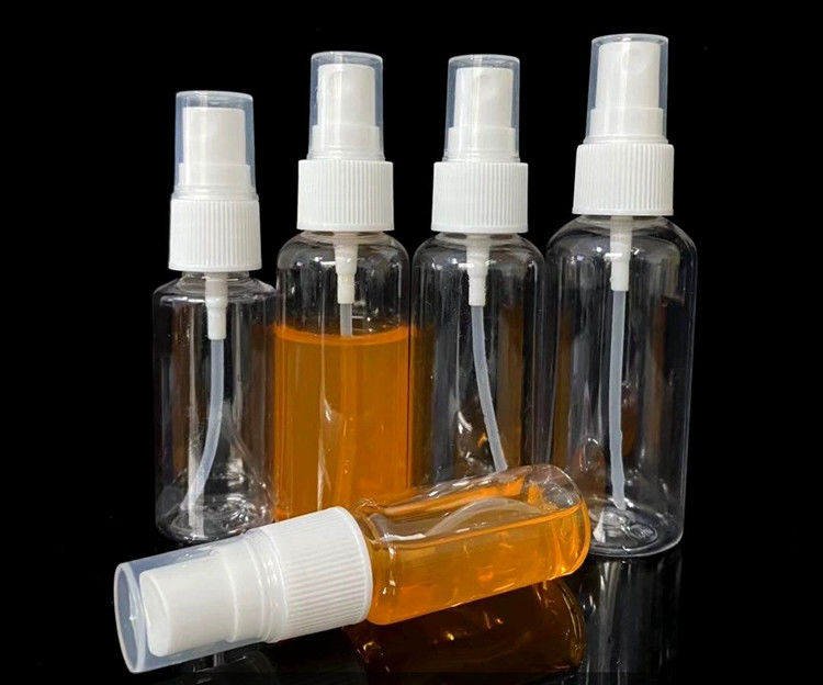 cosmetici 30ml 50ml 60ml 100ml 120ml bottiglia rotonda vuota in PET di nebbia fine di plastica per profumi