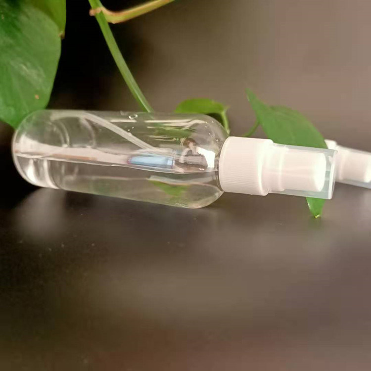 50 ml portabile di viaggio mini tasca trasparente lozione disinfettante alcol trasparente flato rotondo PET bottiglia spray di plastica