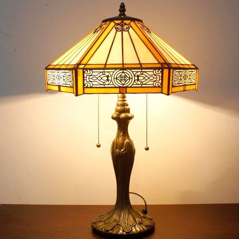 Lampada da tavolo vintage da 30 cm per hotel europeo Bar Camera da letto Soggiorno Dormitorio Hotel Lampada da tavolo in vetro colorato a LED fatta a mano