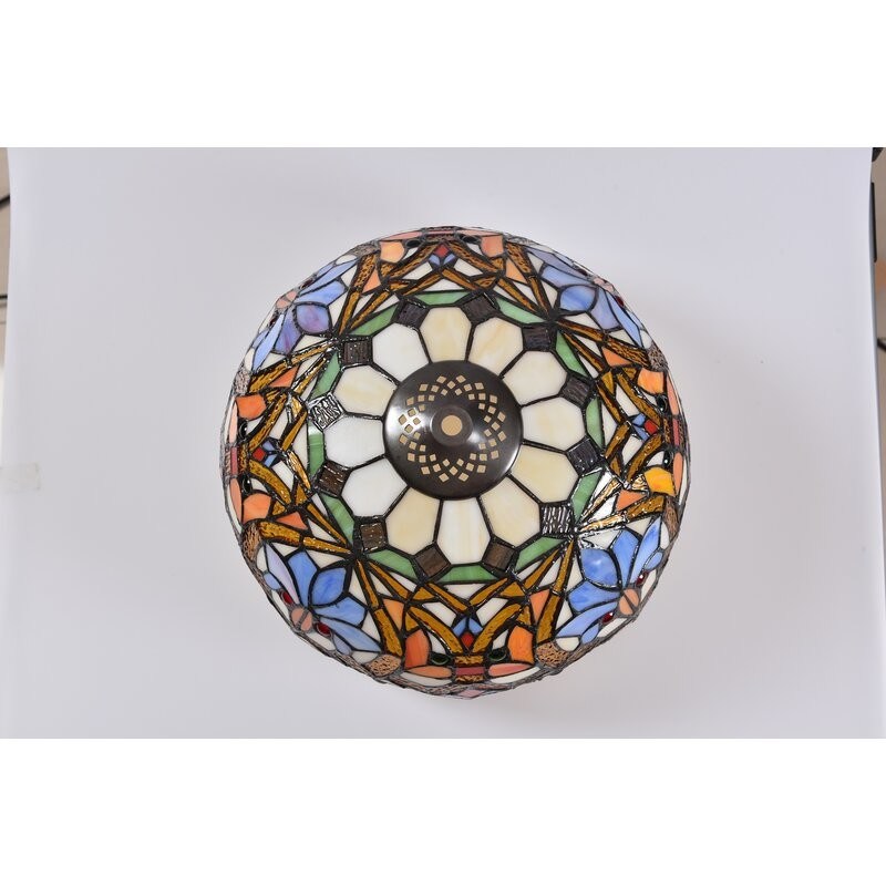 9 pollici 12 pollici mediterraneo a mano vetro colorato lampada decorativa soggiorno sala da pranzo bar vetro lampada da tavolo