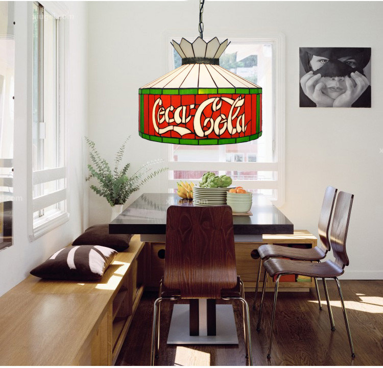 12' Bar Ristorante Cafè Sala da pranzo Lampada appesa Lampada di soffitto Lampada di vetro colorato LED lampadario lampadario