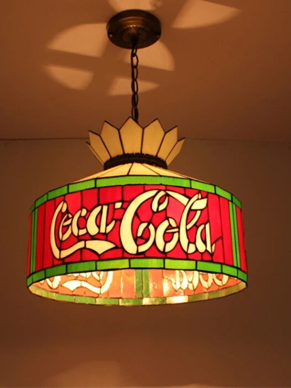 12' Bar Ristorante Cafè Sala da pranzo Lampada appesa Lampada di soffitto Lampada di vetro colorato LED lampadario lampadario