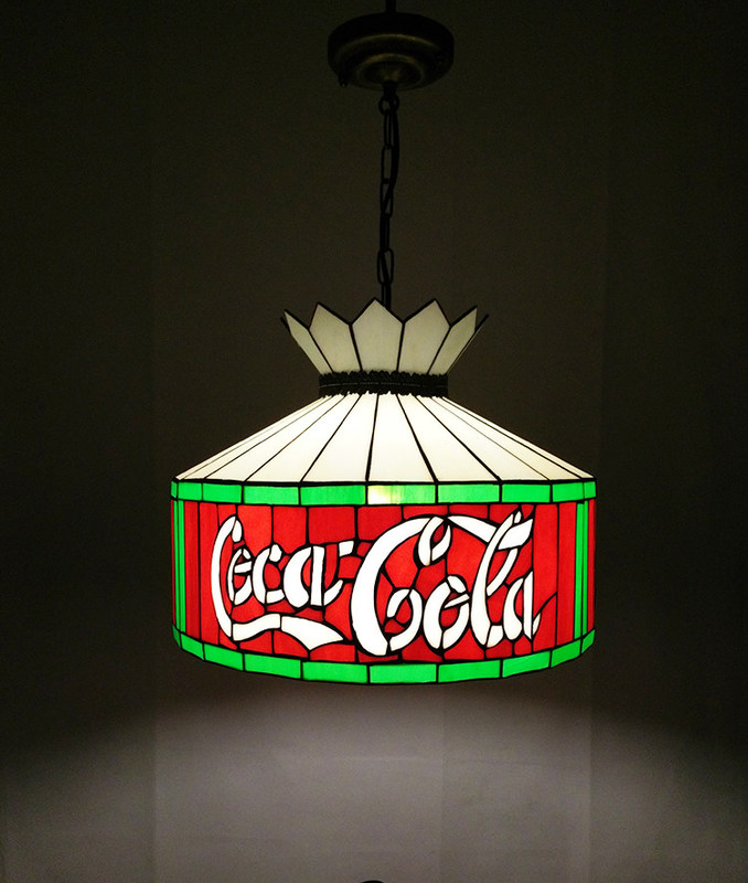 12' Bar Ristorante Cafè Sala da pranzo Lampada appesa Lampada di soffitto Lampada di vetro colorato LED lampadario lampadario